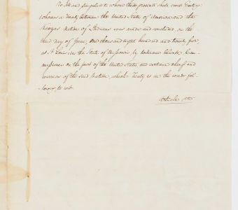 Original handwritten Treaty of 1825 (Page 1)