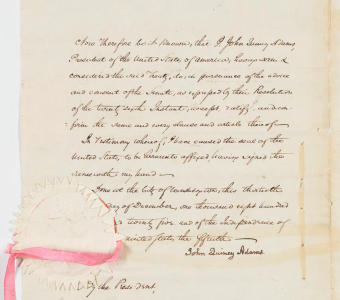Original handwritten Treaty of 1825 (Page 4)
