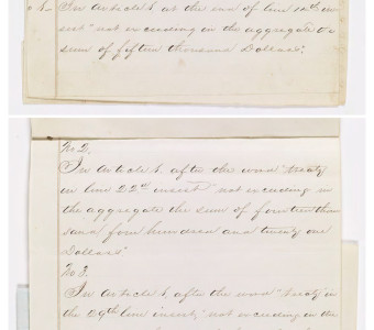 Original handwritten Treaty of 1862