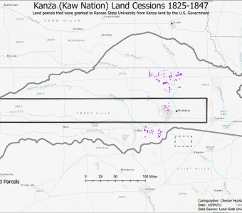 Kanza (Kaw Nation) Land Cessions 1825-1847