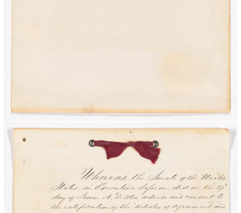 Original handwritten Treaty of 1859