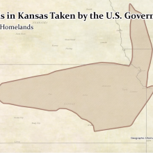 Animated Map of Treaties and Kanza Land Loss in Kansas 1825-1873